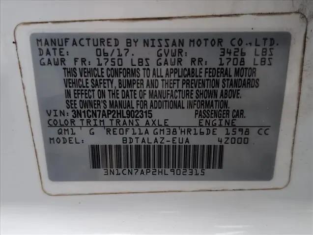 2017 Nissan Versa 1.6 S+