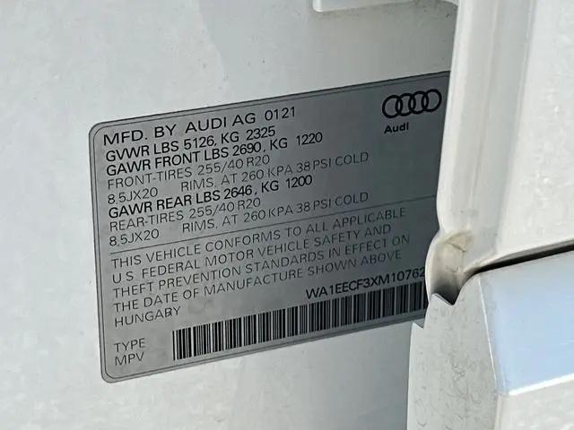 2021 Audi Q3 Premium Plus 45 TFSI S line quattro Tiptronic