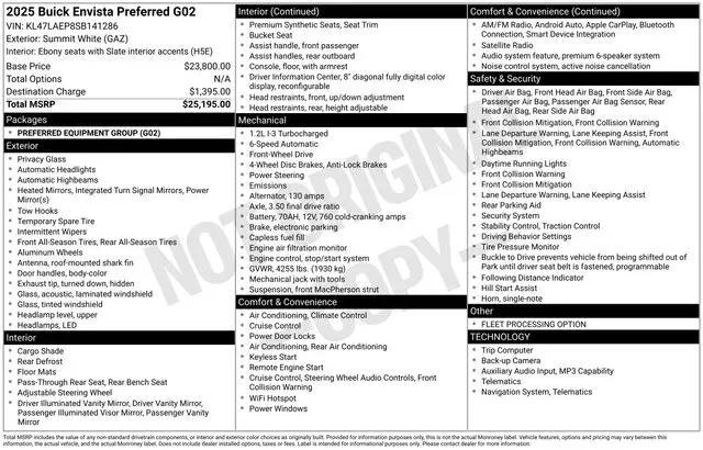 2025 Buick NV Preferred FWD