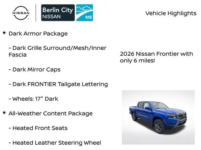 2026 Nissan Frontier Crew Cab SV 4x4