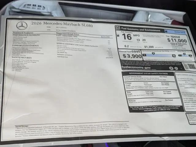 2026 Mercedes-Benz Maybach SL 680 Monogram Series 4MATIC