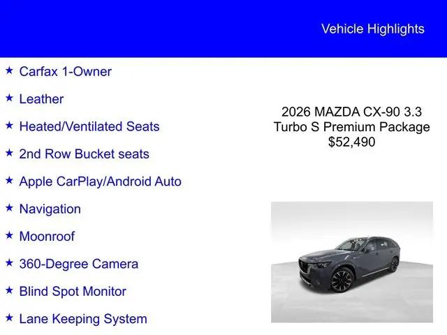 2026 Mazda X-90 3.3 Turbo S Premium Plus