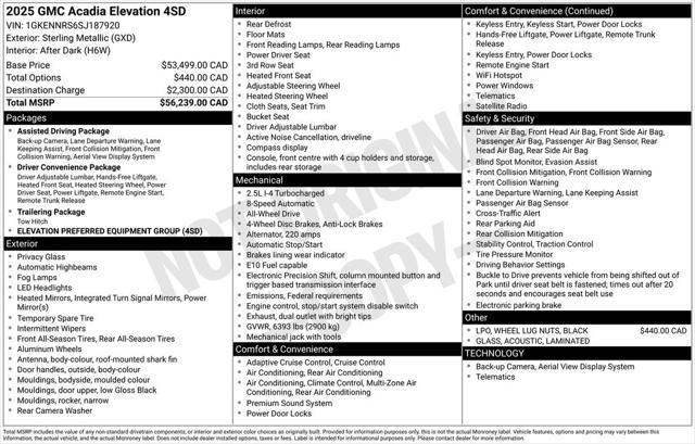 2025 GMC Acadia Elevation AWD