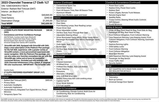 2023 Chevrolet Traverse AWD LT Cloth