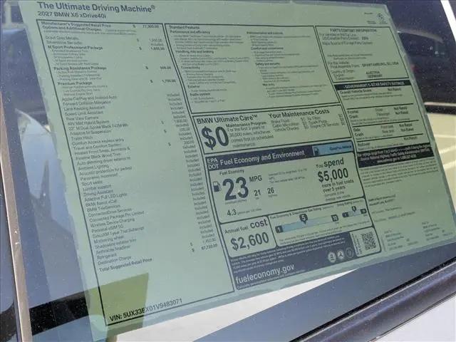 2027 BMW X6 xDrive40i