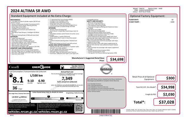 2024 Nissan Altima SR Intelligent AWD
