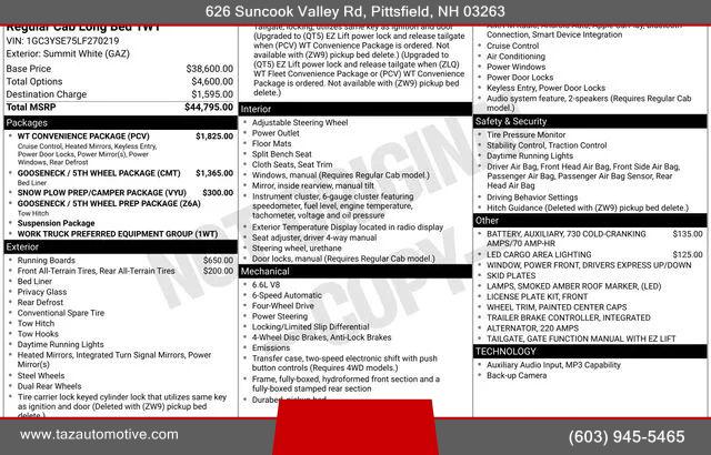 2020 Chevrolet Silverado 3500HD 4WD Regular Cab Long Bed WT