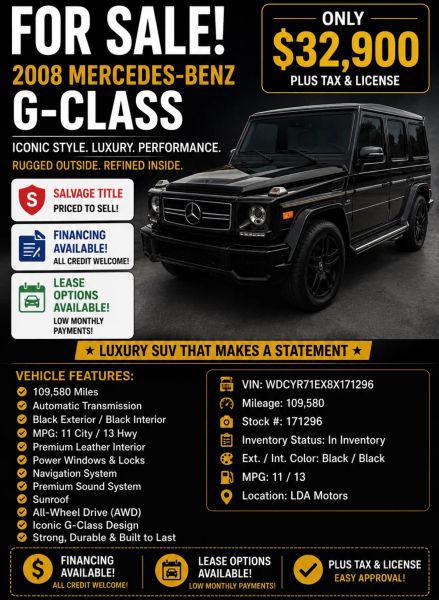 2008 Mercedes-Benz G 55 AMG 4MATIC for sale in Perris, CA