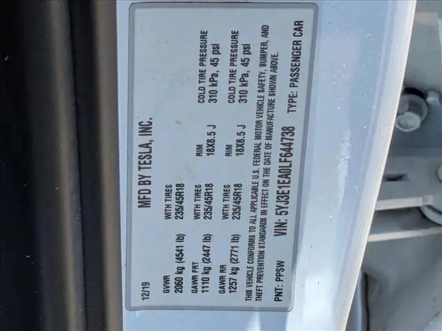 2020 Tesla Model 3 Standard Range Plus Rear-Wheel Drive