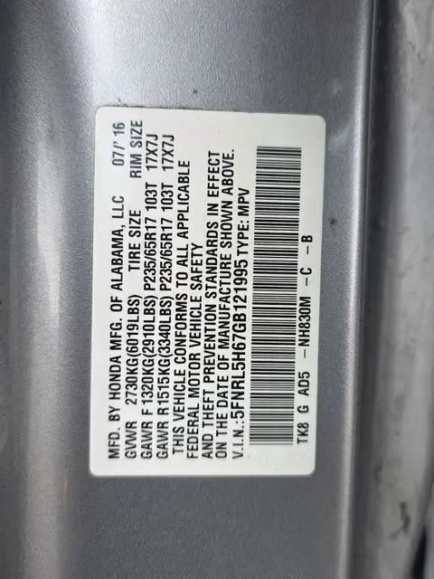 2016 Honda Odyssey EX-L