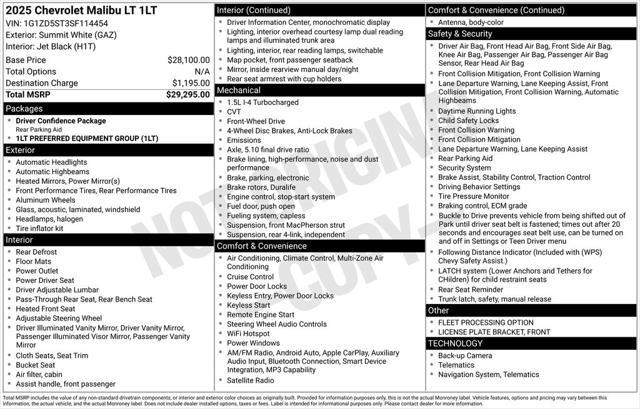 2025 Chevrolet Malibu FWD 1LT