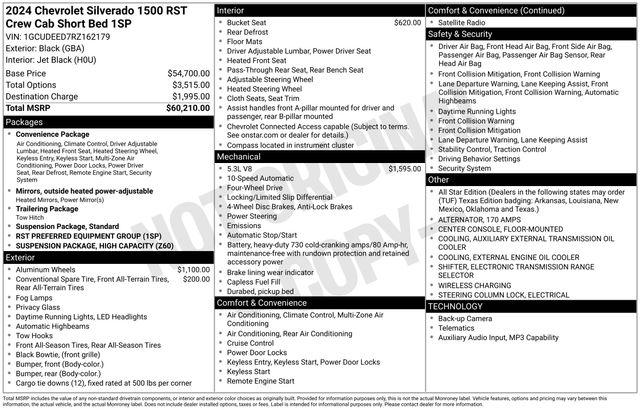 2024 Chevrolet Silverado 1500 4WD Crew Cab Short Bed RST