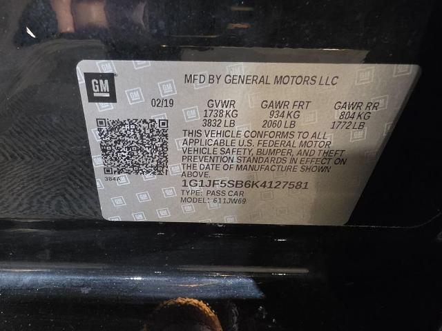 2019 Chevrolet Sonic Premier Auto