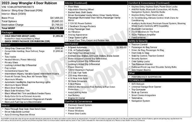 2023 Jeep Wrangler 4-Door Rubicon 4x4