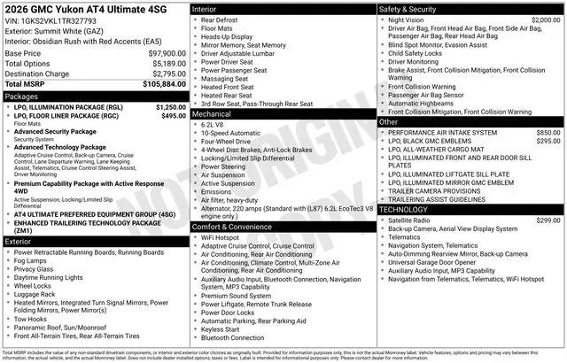 2026 GMC Yukon 4WD AT4 Ultimate