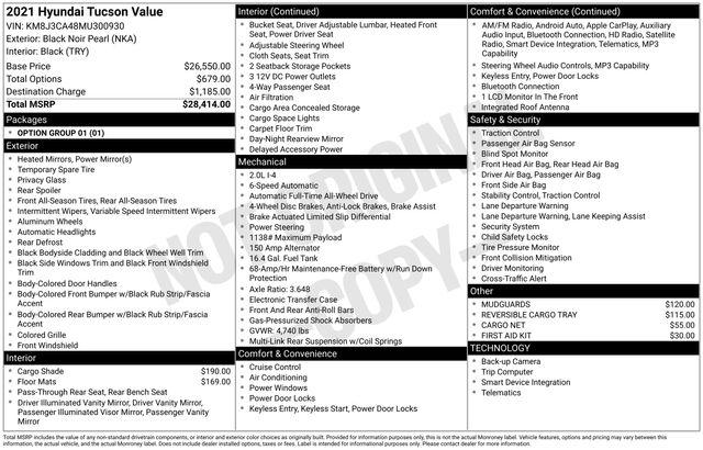 2021 Hyundai Tucson Value