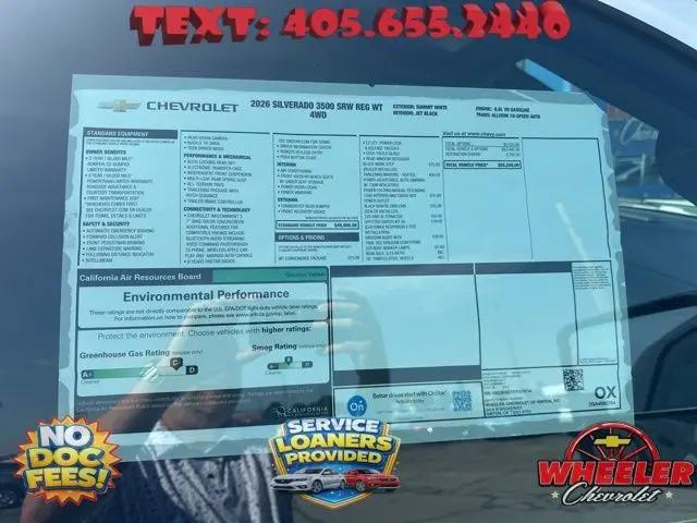 2026 Chevrolet Silverado 3500HD Regular Cab, Long Bed, WT Dual Rear Wheel, 4WD