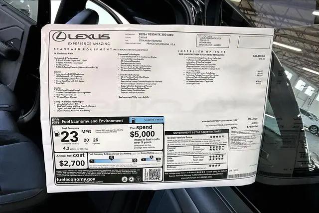 2026 Lexus TX 350 Luxury