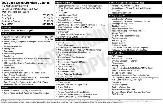 2023 Jeep Grand Cherokee L Limited 4x4