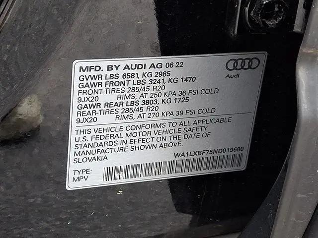 2022 Audi Q7 Premium Plus 55 TFSI quattro Tiptronic