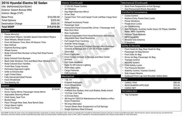 2016 Hyundai Elantra SE
