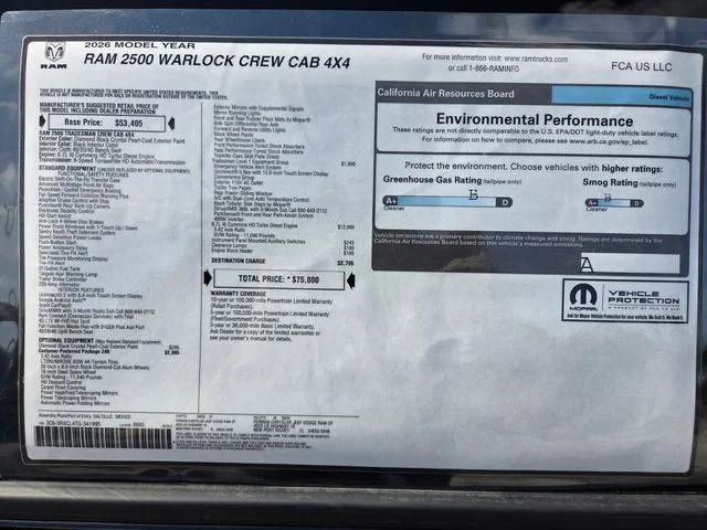 2026 RAM 2500 RAM 2500 WARLOCK CREW CAB 4X4 64 BOX