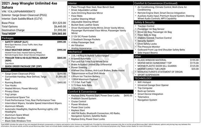 2021 Jeep Wrangler 4xe Unlimited Sahara 4x4