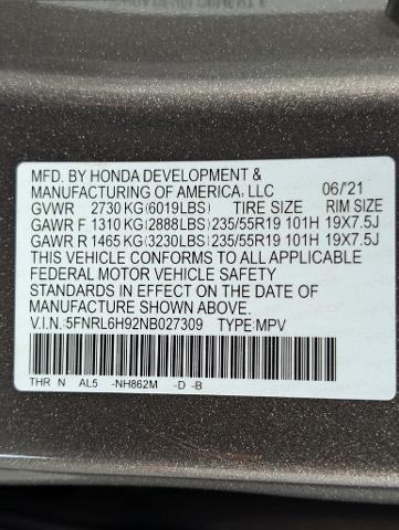 2022 Honda Odyssey Elite