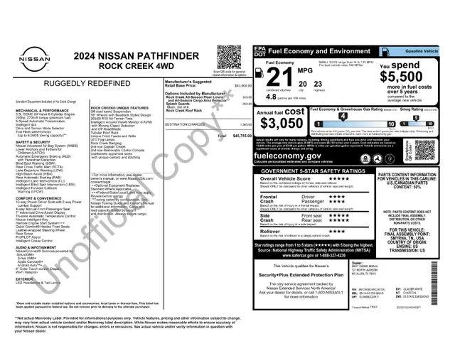 2024 Nissan Pathfinder Rock Creek 4WD
