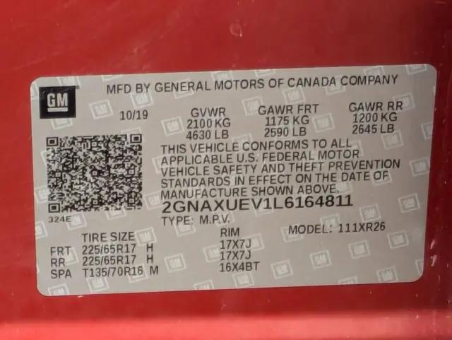 2020 Chevrolet Equinox AWD LT 1.5L Turbo