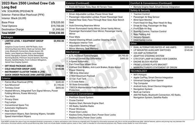 2023 Ram 2500 Limited Crew Cab 4x4 8' Box