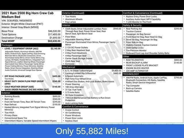 2021 Jeep Ram 2500 Big Horn Crew Cab 4x4 6'4" Box