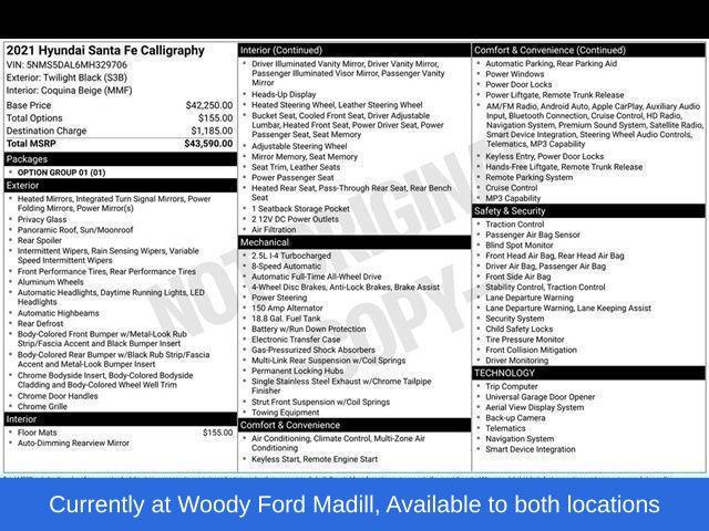 2021 Hyundai Santa Fe Calligraphy for sale in Madill, OK