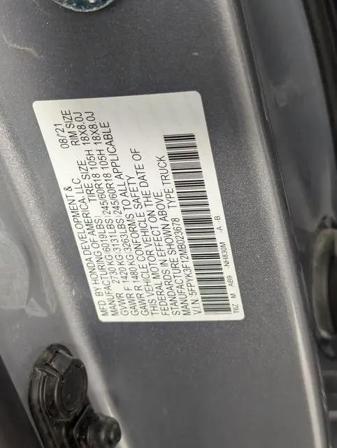 2021 Honda Ridgeline AWD Sport