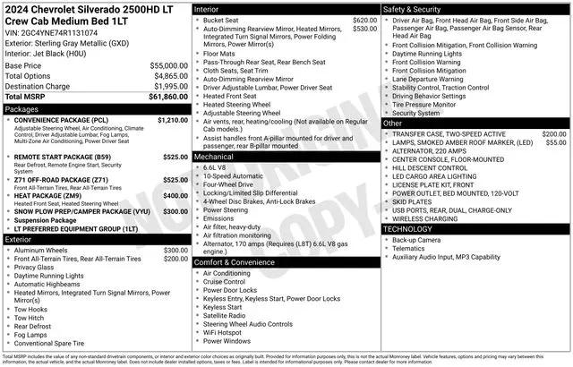 2024 Chevrolet Silverado 2500HD 4WD Crew Cab Standard Bed LT