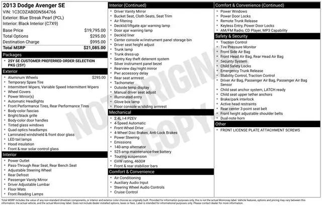 2013 Dodge Avenger SE
