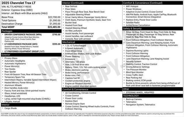 2025 Chevrolet Trax FWD LT