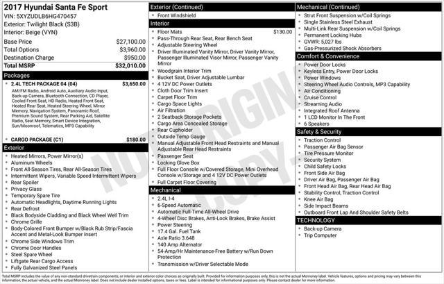 2017 Hyundai Santa Fe Sport 2.4L
