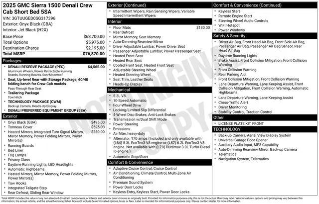 2025 GMC Sierra 1500 4WD Crew Cab Short Box Denali