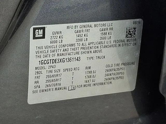 2016 Chevrolet Colorado Z71