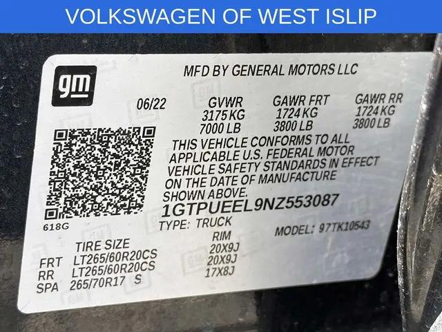 2022 GMC Sierra 1500 4WD Crew Cab Short Box AT4