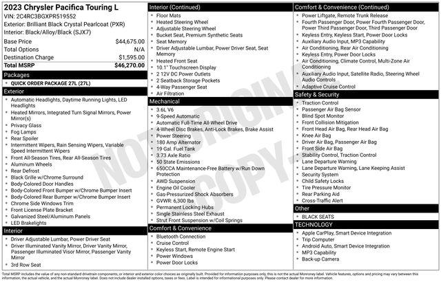 2023 Chrysler Pacifica Touring L AWD
