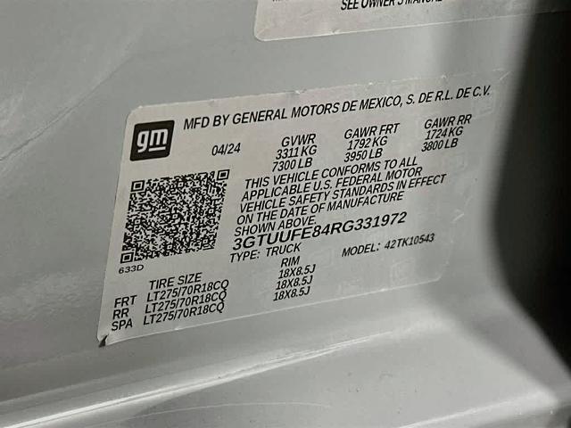 2024 GMC Sierra 1500 4WD Crew Cab Short Box AT4X