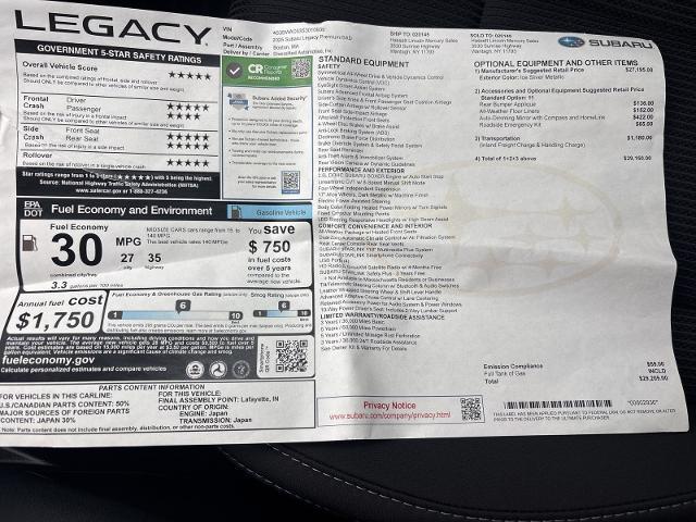 2025 Subaru Legacy Premium