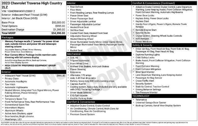 2023 Chevrolet Traverse FWD High Country