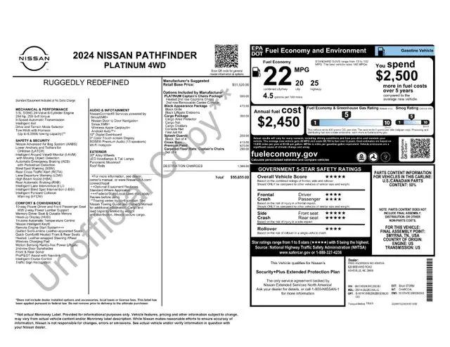 2024 Nissan Pathfinder Platinum 4WD