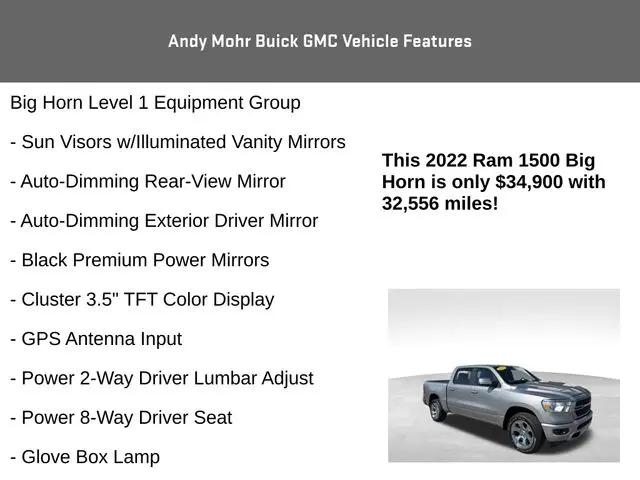 2022 Ram 1500 Big Horn Crew Cab 4x4 5'7" Box