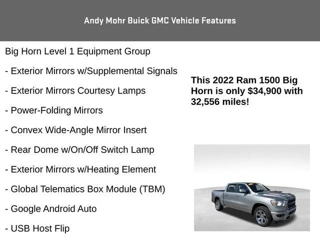 2022 Ram 1500 Big Horn Crew Cab 4x4 5'7" Box