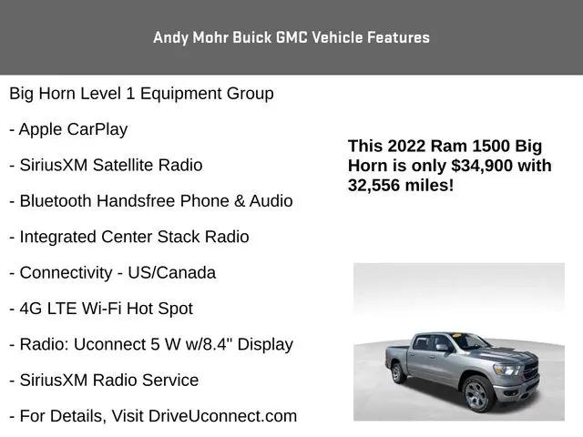 2022 Ram 1500 Big Horn Crew Cab 4x4 5'7" Box