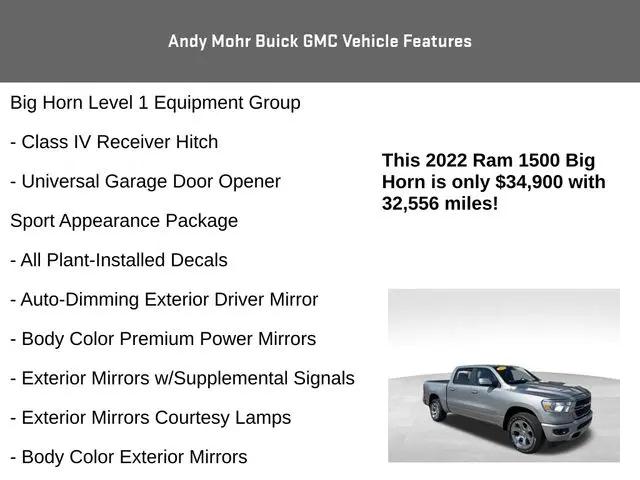 2022 Ram 1500 Big Horn Crew Cab 4x4 5'7" Box